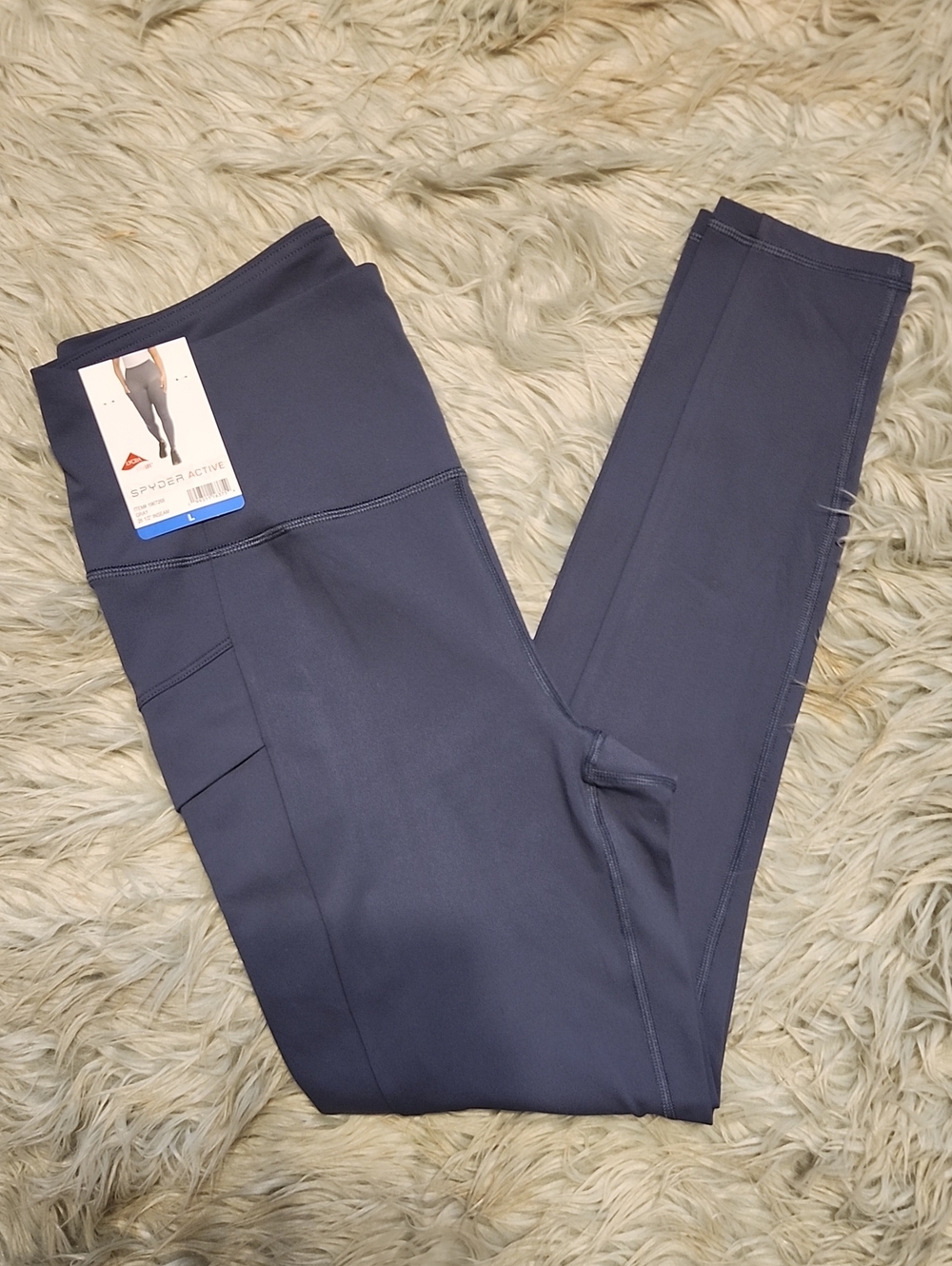 Spyder Women's Gray Performance Leggings with Side Pocket- Large